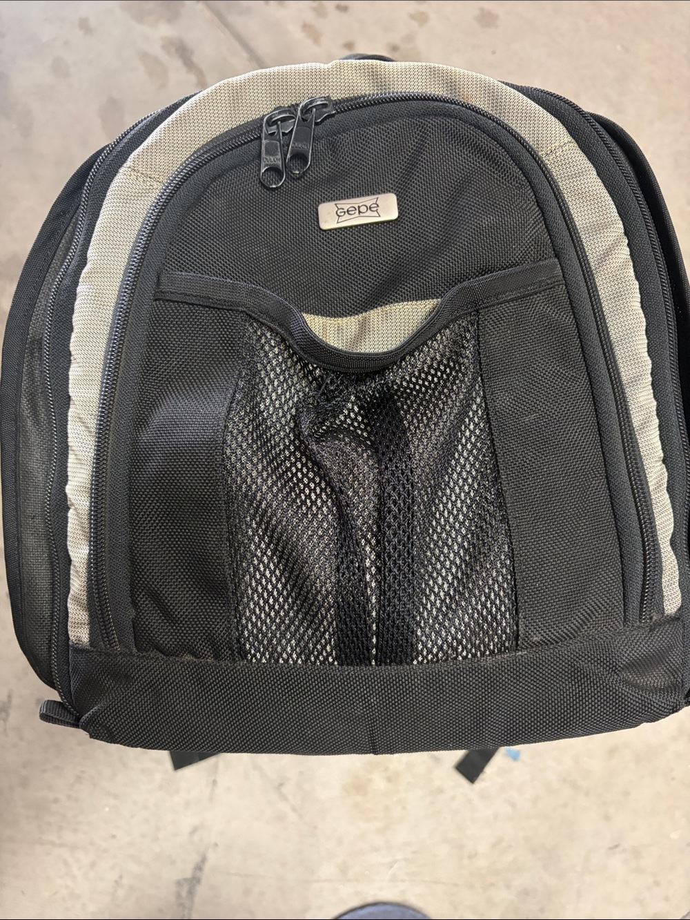 GEPE Vintage Black and Gray Camera Backpack - Compact Protective Carry